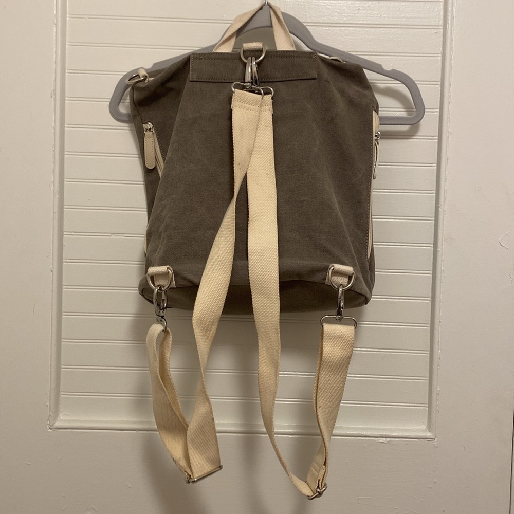 Boho Patterned Convertible Canvas Backpack - image 4